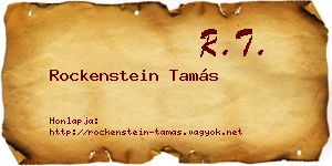 Rockenstein Tamás névjegykártya